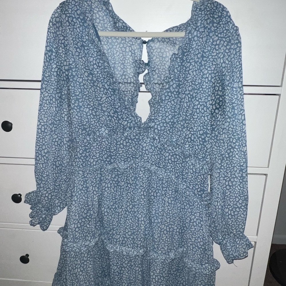 Blue mini dress